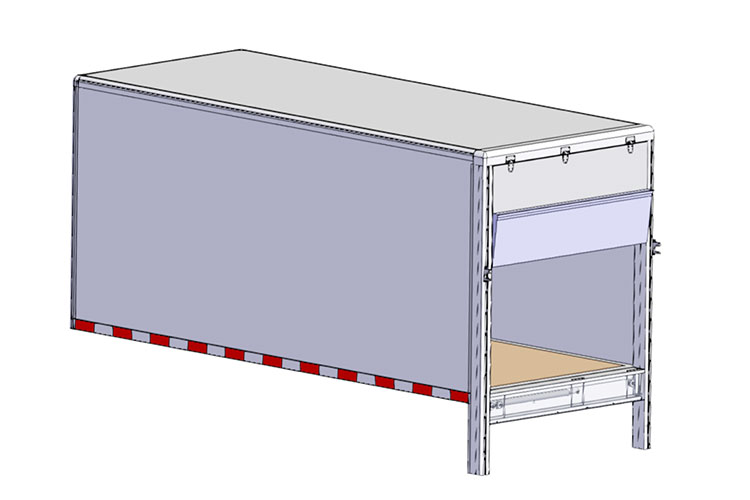 Design: 4,2 m modularer Trockenfracht-LKW-Aufbau