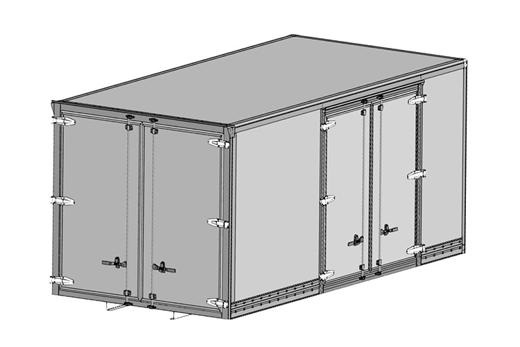 Design: 5,2 m modularer Kastenwagenaufbau
