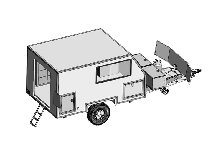 Design: 3,3 m modularer Wohnwagen