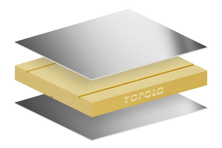 Edelstahl-Sandwichpaneele