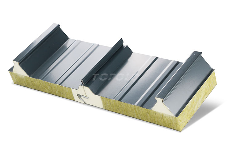 50 mm dicke, mit Polyurethan kantenversiegelte, mit Steinwolle isolierte Dachplatten